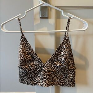 Zara Brown and Black Leopard Print Bra
